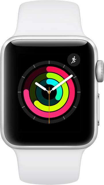 Apple Watch Series 3 38mm Silver Aluminum - White Sport from AT&T